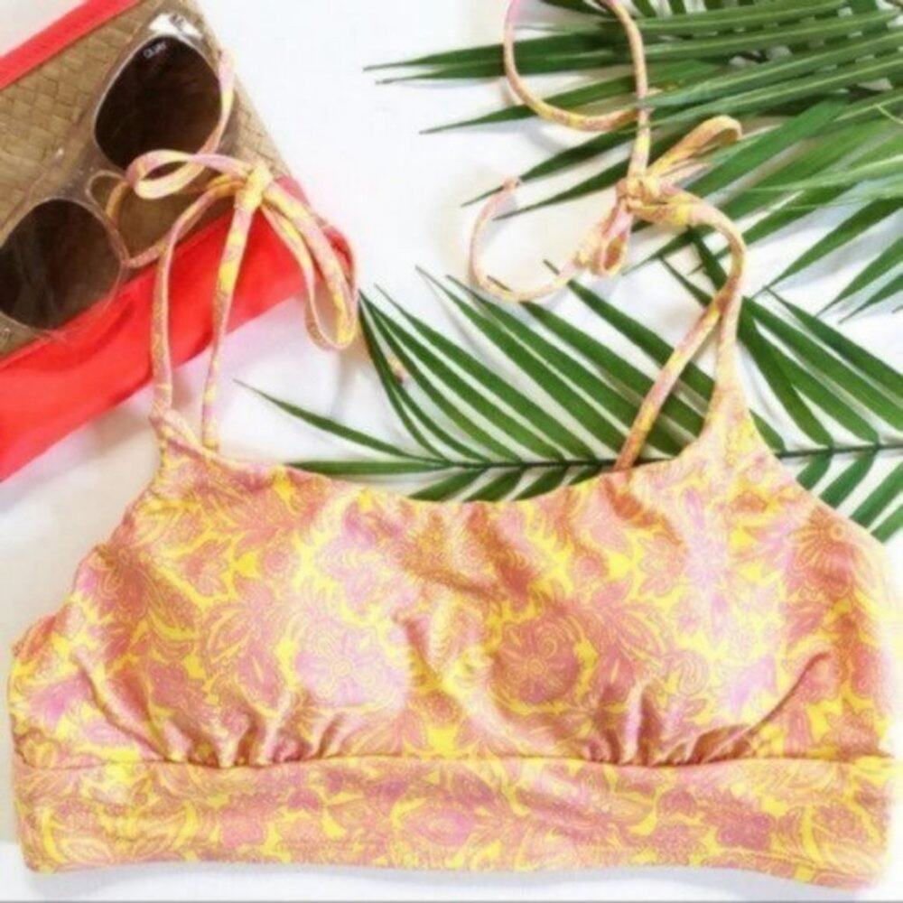 Anthropologie ALLIHOP Floral Print Bikini Womens Size XL